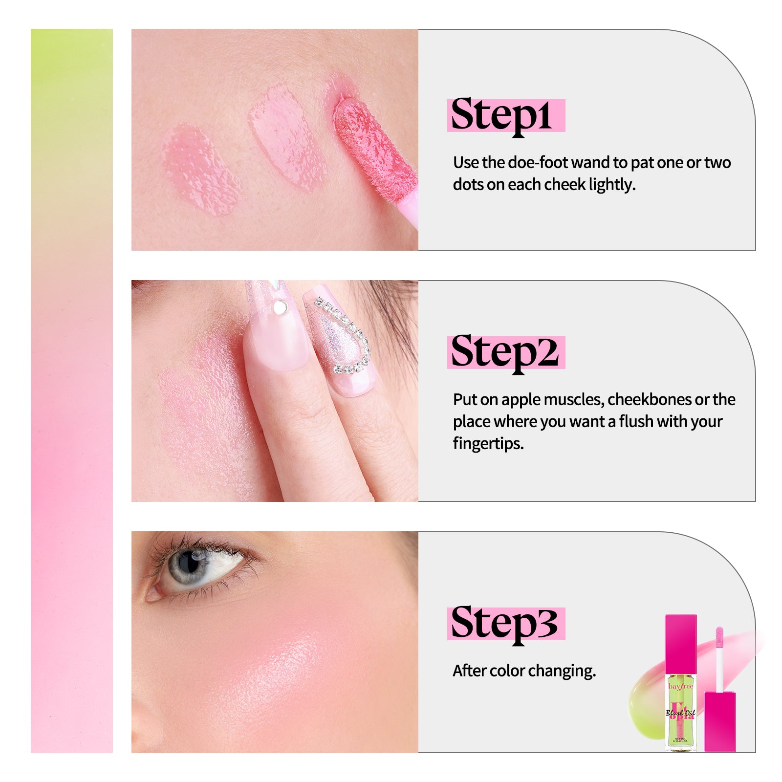 Color Changing Blush Oil for Lip and Cheek Ph Reacting Blush Oil