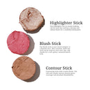 3 PCS Makeup Stick Kit: Highligher, Blush & Contour Set