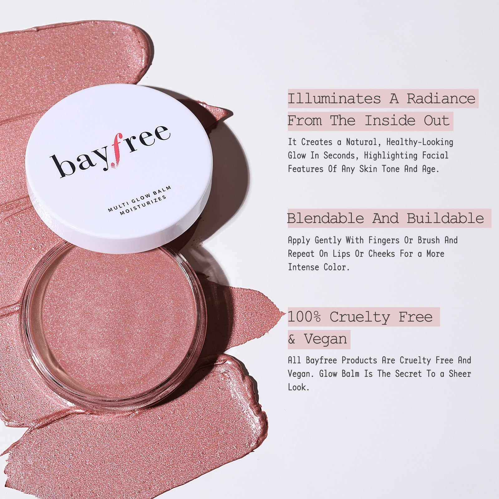 bayfree Multi Glow Balm Cream blush: For Cheeks, Lips, and More!